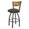 Holland Bar Stool Co 25" Swivel Counter Stool, Pewter Finish, Med Back, Canter Earth Seat 83025PWMedMplB006 - alternate 4